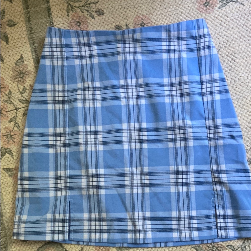 Brandy Melville Blue Pencil Mini Skirt with Slit